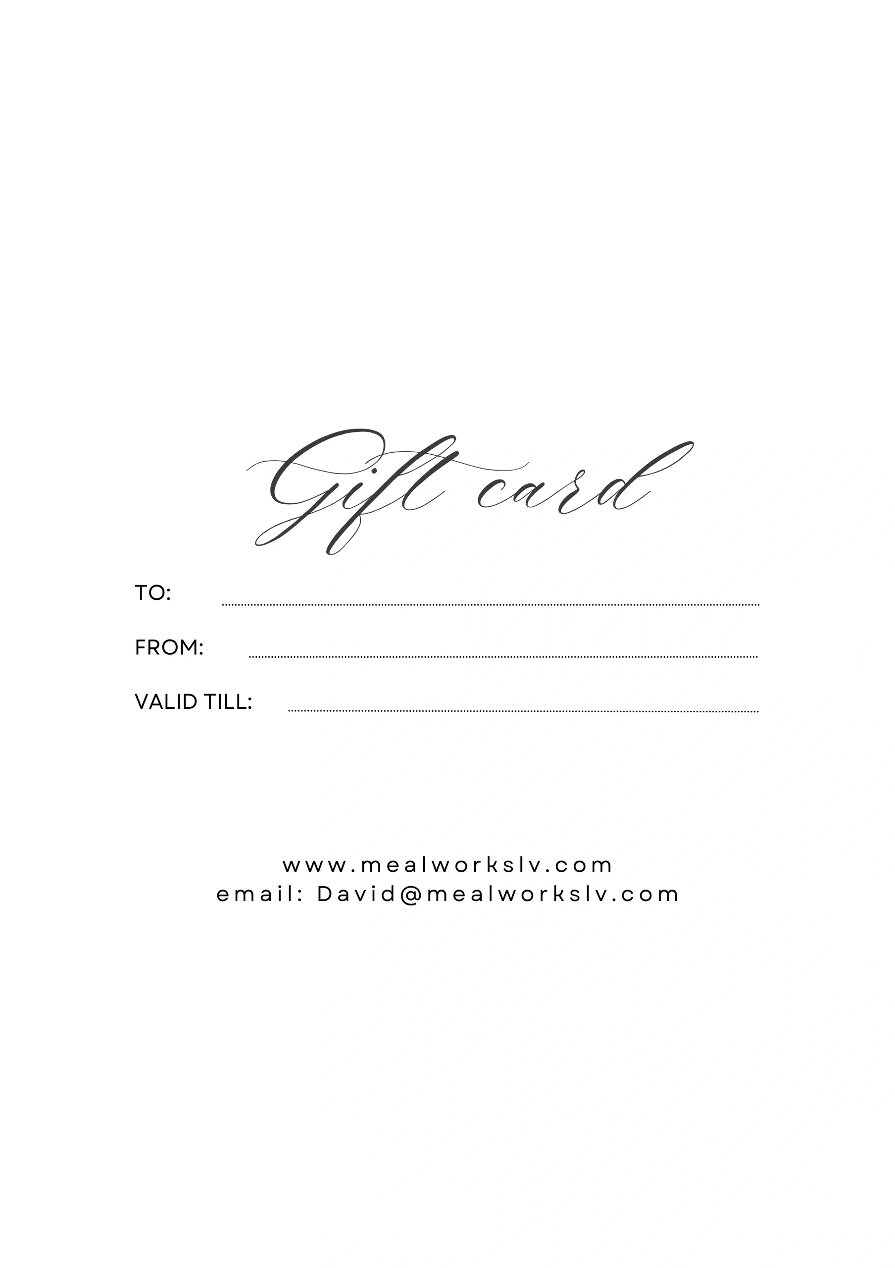 Gift Card: $100